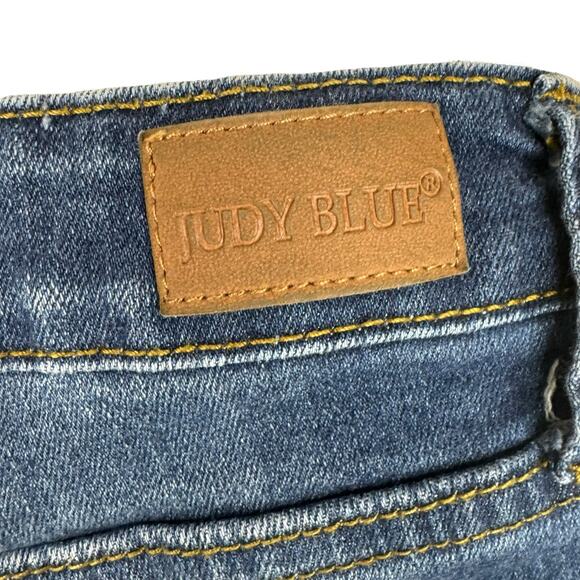 Judy Blue Relaxed Fit Mid Rise Stretch Denim Jeans Cropped Ankle Tapered Size 26 - Picture 9 of 11